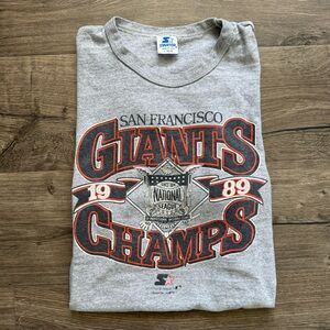 Starter San Francisco Giants Champs T Shirt 1989 MLB USA LARGE Men Vintage